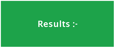 Text Box: Results :-
